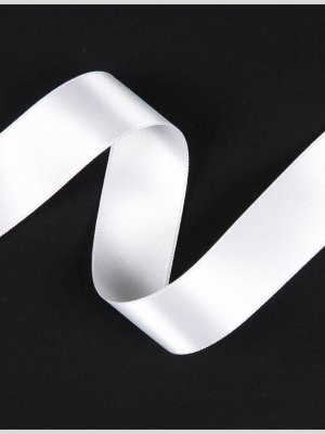 Off-White Double Face French Satin Ribbon – 2.5″ Off-White Double Face French Satin Ribbon – 2.5″