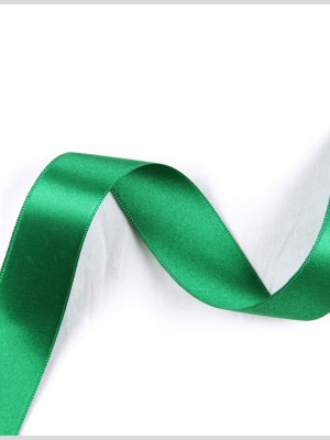 Emerald Double Face French Satin Ribbon Emerald Double Face French Satin Ribbon