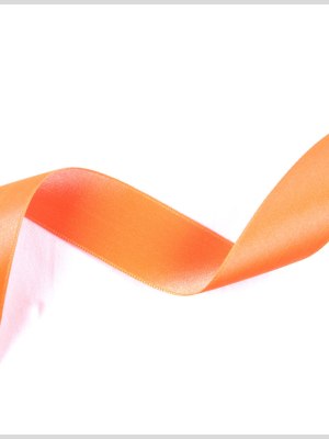 Neon Orange Double Face French Satin Ribbon – 2.5″ Neon Orange Double Face French Satin Ribbon – 2.5″