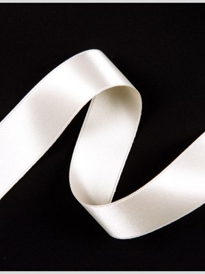 Ivory Double Face French Satin Ribbon – 1″ Ivory Double Face French Satin Ribbon – 1″