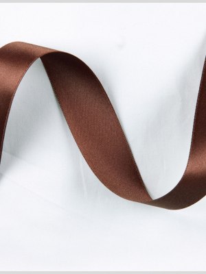 Brown Double Face French Satin Ribbon – 1″ Brown Double Face French Satin Ribbon – 1″