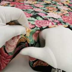 Brushed Cotton Woven – Coral Pink, Yellow and Green Flowers on Black – Mood Exclusive Briar Lane Print Brushed Cotton Woven – Coral Pink, Yellow and Green Flowers on Black – Mood Exclusive Briar Lane Print