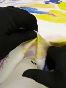 Brushed Cotton Woven – Chartreuse, Blue and Pale Purple Big Brush Strokes – Mood Exclusive Color Study Print Brushed Cotton Woven – Chartreuse, Blue and Pale Purple Big Brush Strokes – Mood Exclusive Color Study Print