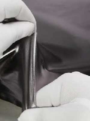 Metallic Foiled Polyester Jersey Knit – Gunmetal – Amalthea Collection Metallic Foiled Polyester Jersey Knit – Gunmetal – Amalthea Collection