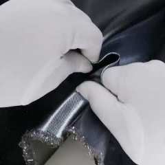 Double Faced Lame Mikado – Gunmetal – Sara Collection Double Faced Lame Mikado – Gunmetal – Sara Collection