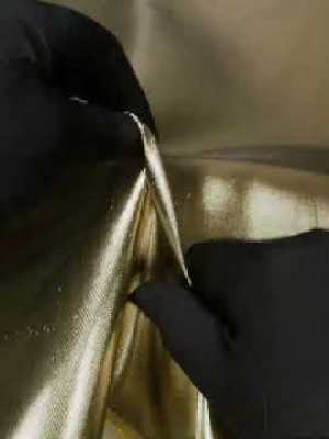 Double Faced Lame Mikado – Yellow – Sara Collection Double Faced Lame Mikado – Yellow – Sara Collection