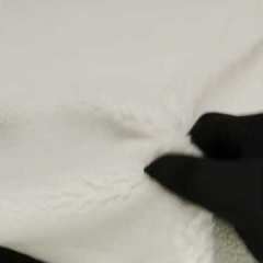 Short Pile Wool Blend Faux Shearling – Off White Short Pile Wool Blend Faux Shearling – Off White