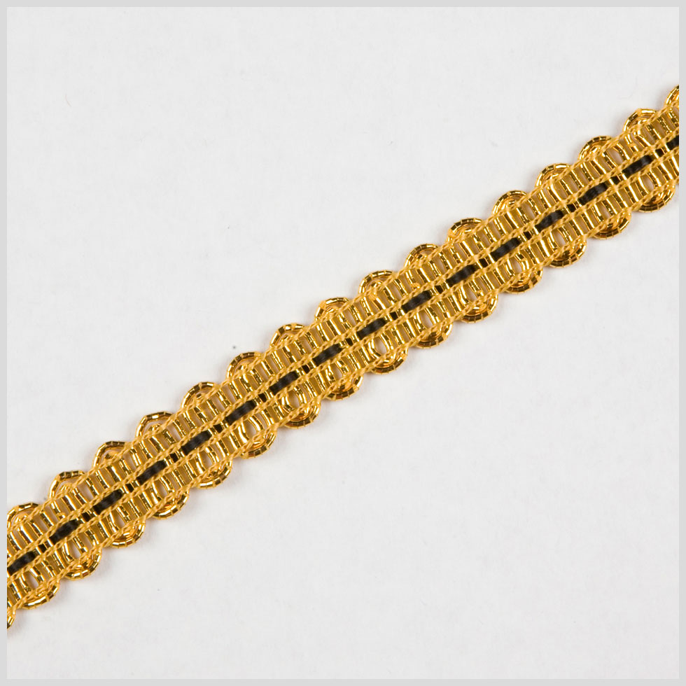 Gold Black Metallic Braid Gold Black Metallic Braid
