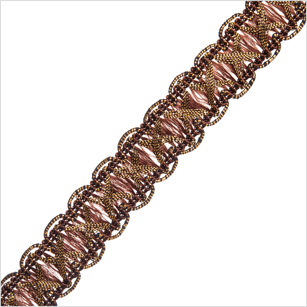Antique Gold Brown Metallic Braid Antique Gold Brown Metallic Braid
