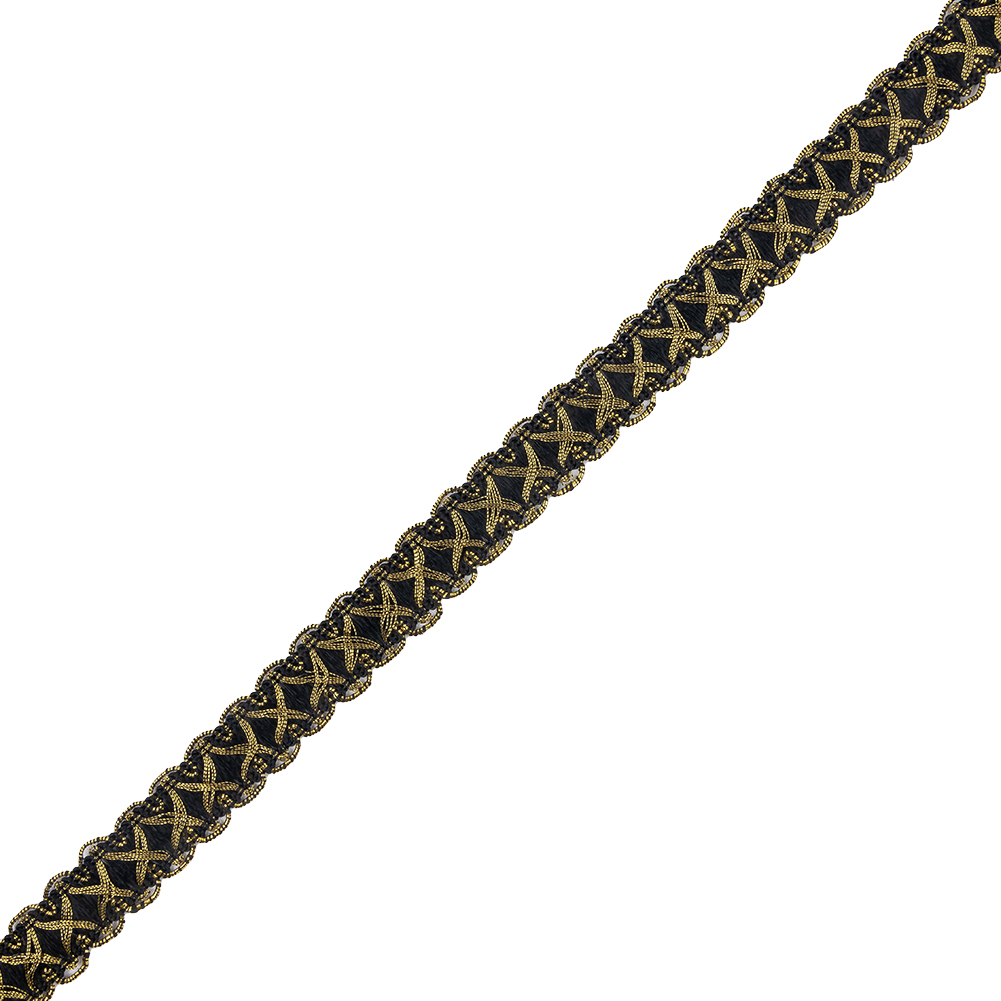 5/8″ Antique Gold Black Metallic Braid 5/8″ Antique Gold Black Metallic Braid