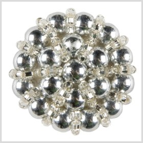 Silver Beaded Button – 44L/28mm Silver Beaded Button – 44L/28mm