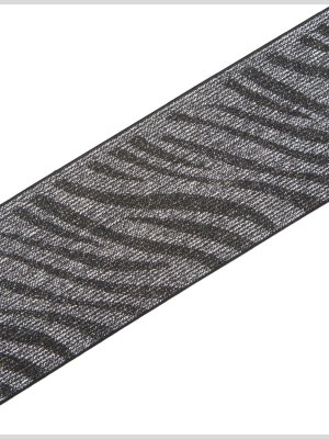 Black/Metallic Silver Fancy Elastic Trim Black/Metallic Silver Fancy Elastic Trim