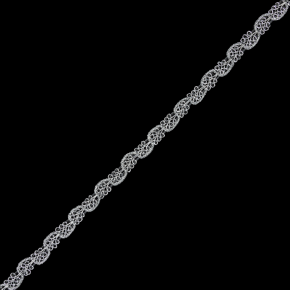 0.5″ American Made Metallic Silver Braided Trim 0.5″ American Made Metallic Silver Braided Trim