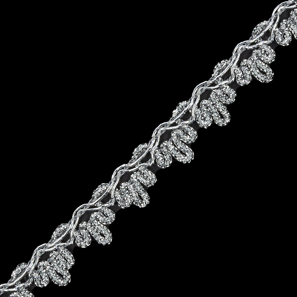 0.5″ American Made Metallic Silver Braided Trim 0.5″ American Made Metallic Silver Braided Trim