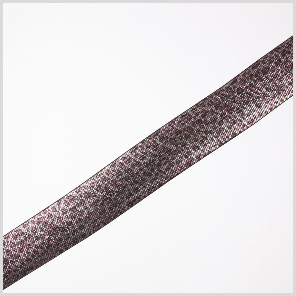 Silver/Brown Fancy Elastic Trim Silver/Brown Fancy Elastic Trim