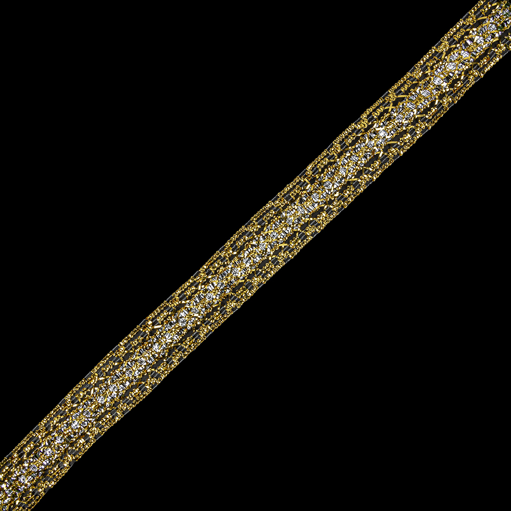 1″ Silver Gold Metallic Braid 1″ Silver Gold Metallic Braid