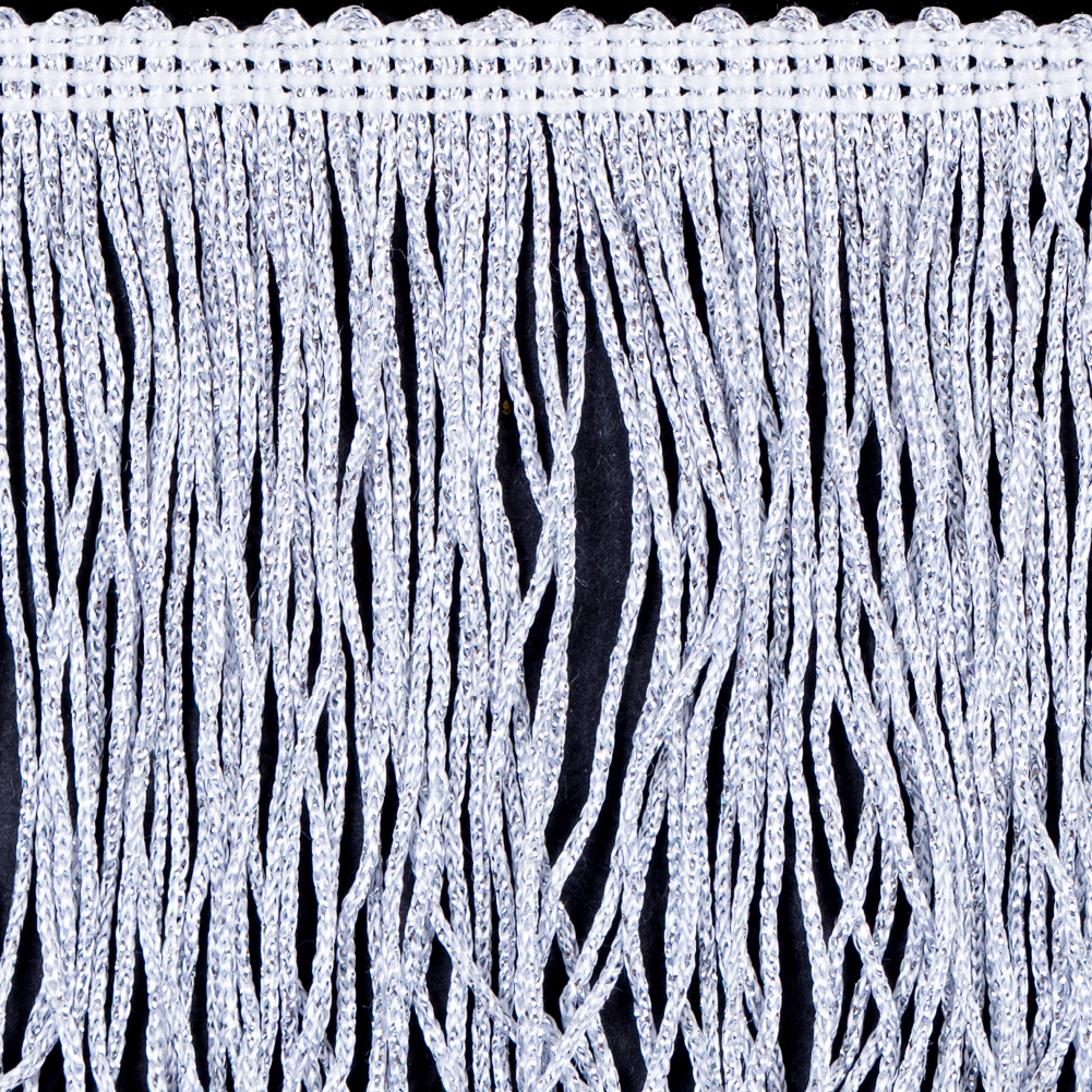 4" Silver Metallic Fringe