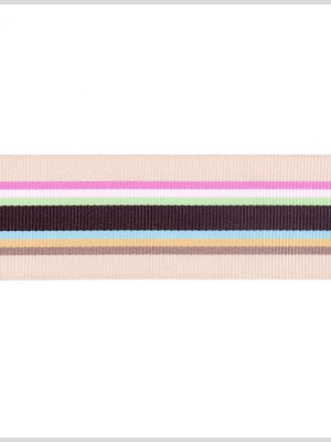 Beige Combo Striped Grosgrain Ribbon Beige Combo Striped Grosgrain Ribbon