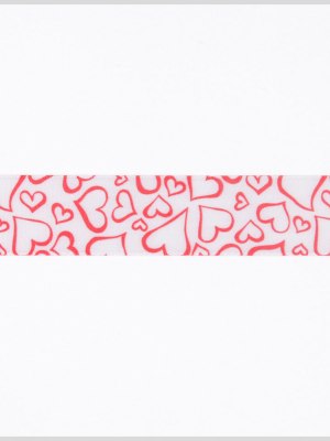 7/8″ White/Red Printed Satin Ribbon 7/8″ White/Red Printed Satin Ribbon