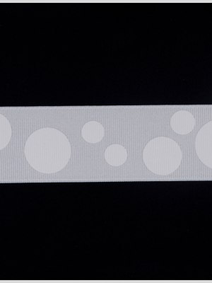 7/8″ Millennium Silver Polka Dot Grosgrain Ribbon 7/8″ Millennium Silver Polka Dot Grosgrain Ribbon