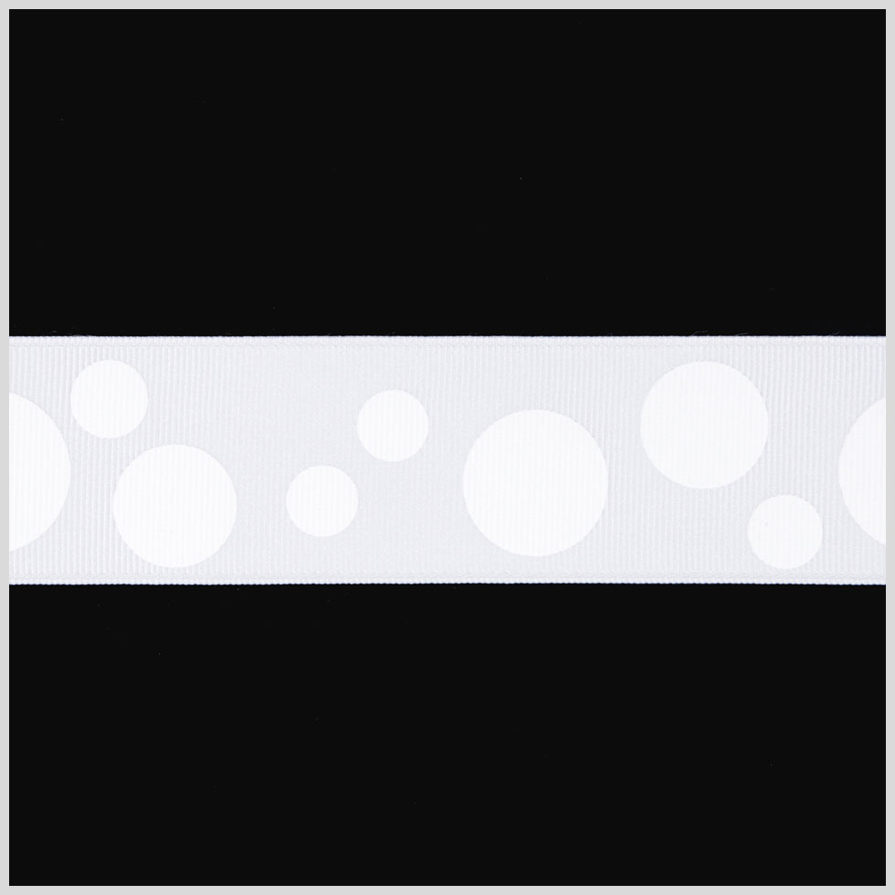 7/8″ White Polka Dot Grosgrain Ribbon 7/8″ White Polka Dot Grosgrain Ribbon
