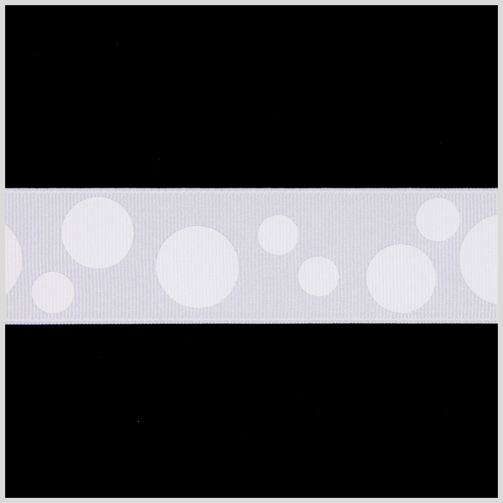 1.5″ Millennium Silver Polka Dot Grosgrain Ribbon 1.5″ Millennium Silver Polka Dot Grosgrain Ribbon