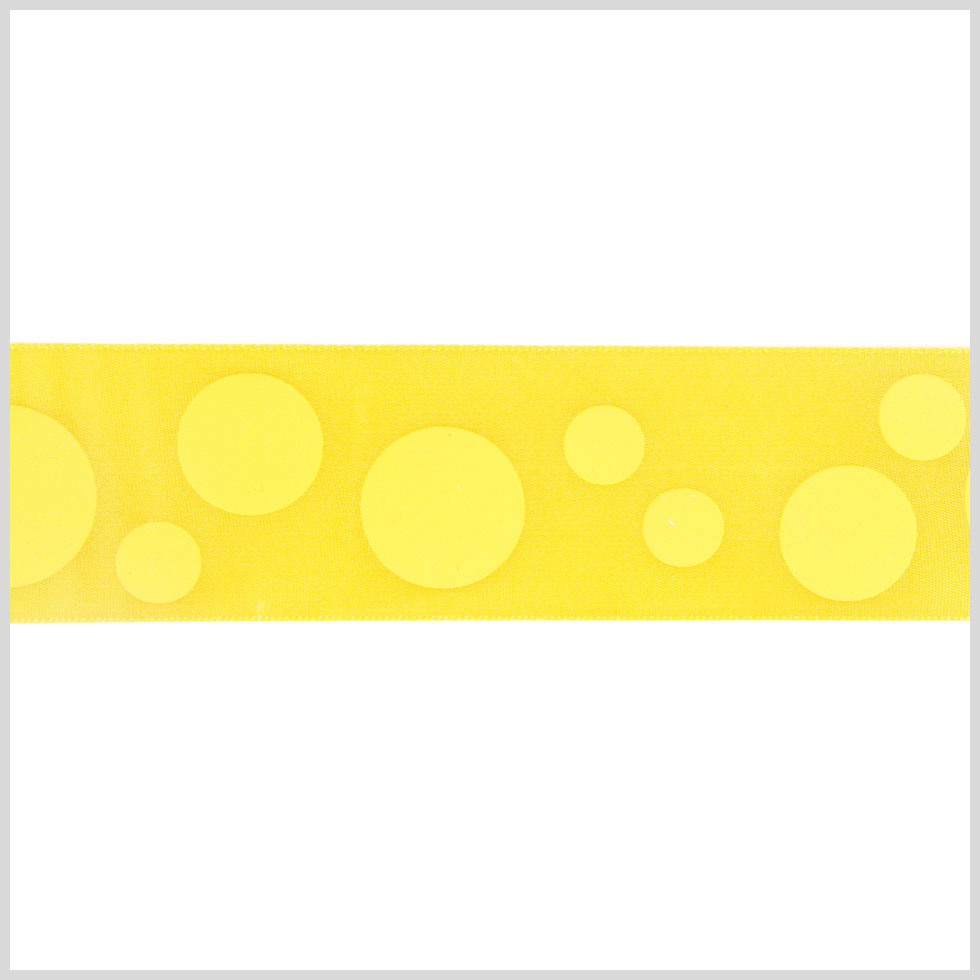 7/8″ Bright Yellow Polka Dot Satin Ribbon 7/8″ Bright Yellow Polka Dot Satin Ribbon