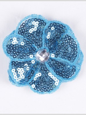 Turquoise Sequin Flower Brooch Turquoise Sequin Flower Brooch