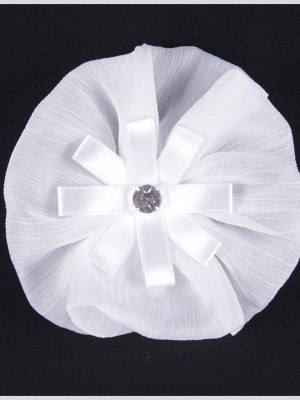 White Organza Flower Pin White Organza Flower Pin