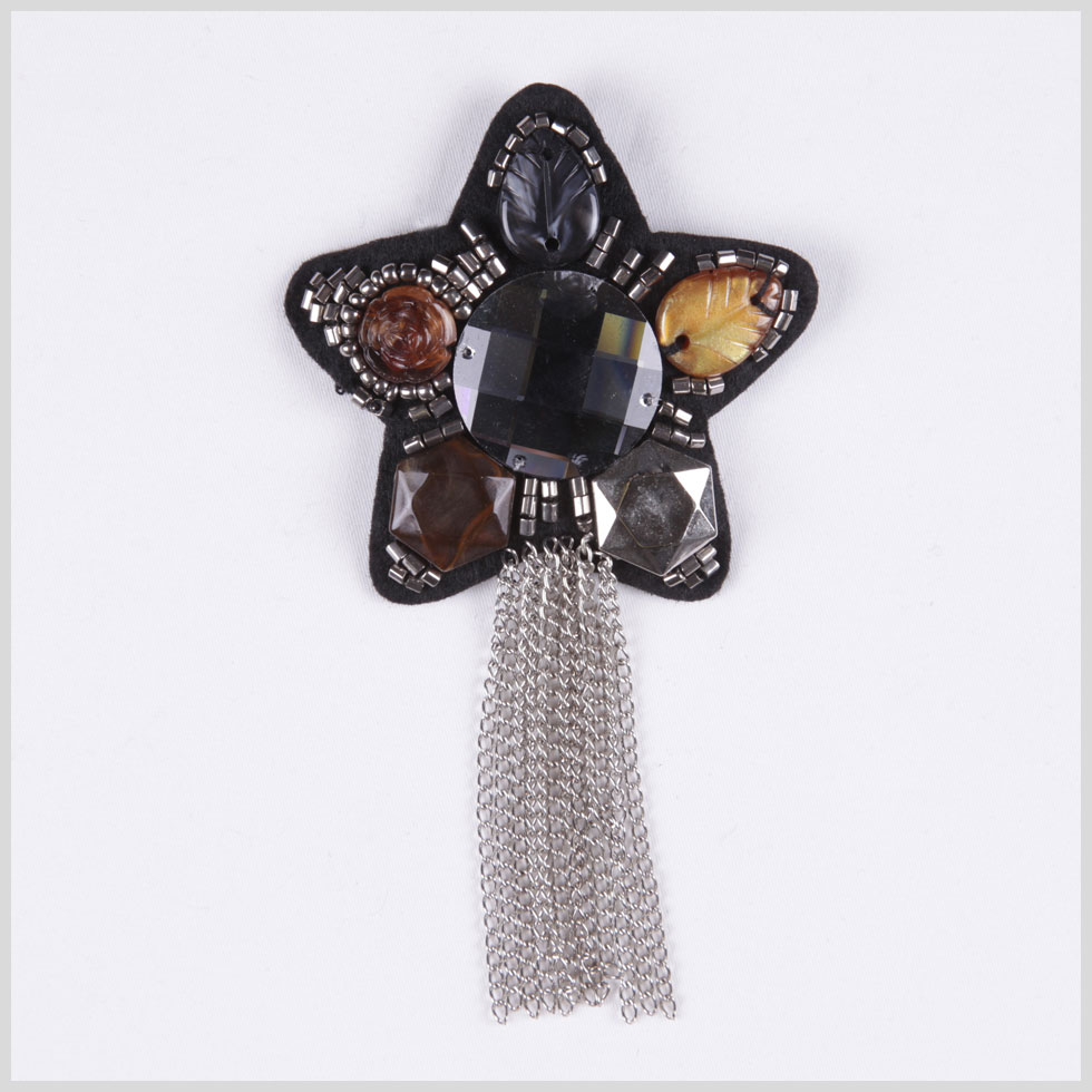 3.25″ x 5.75″ Black Nickel Beaded Brooch 3.25″ x 5.75″ Black Nickel Beaded Brooch