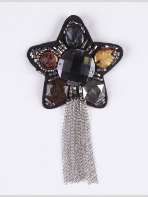 3.25″ x 5.75″ Black Nickel Beaded Brooch 3.25″ x 5.75″ Black Nickel Beaded Brooch