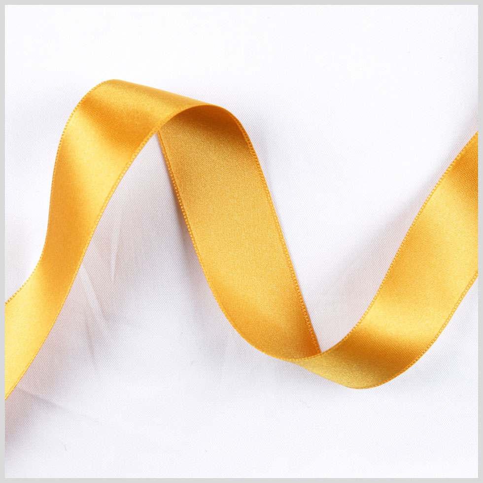 Dark Yellow Double Face French Satin Ribbon – 1″ Dark Yellow Double Face French Satin Ribbon – 1″