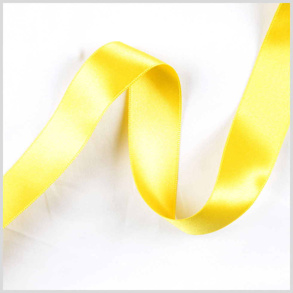 Yellow Double Face French Satin Ribbon – 1″ Yellow Double Face French Satin Ribbon – 1″
