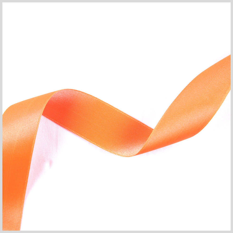 Neon Orange Double Face French Satin Ribbon – 1″ Neon Orange Double Face French Satin Ribbon – 1″