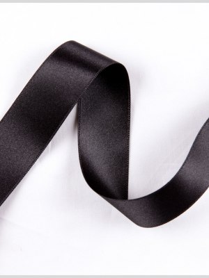 3/8″ Black Double Face French Satin Ribbon 3/8″ Black Double Face French Satin Ribbon