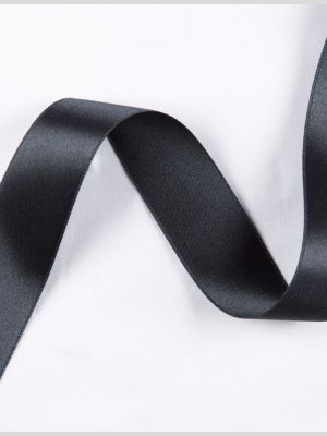 3/8″ Matte Black Double Face French Satin Ribbon 3/8″ Matte Black Double Face French Satin Ribbon