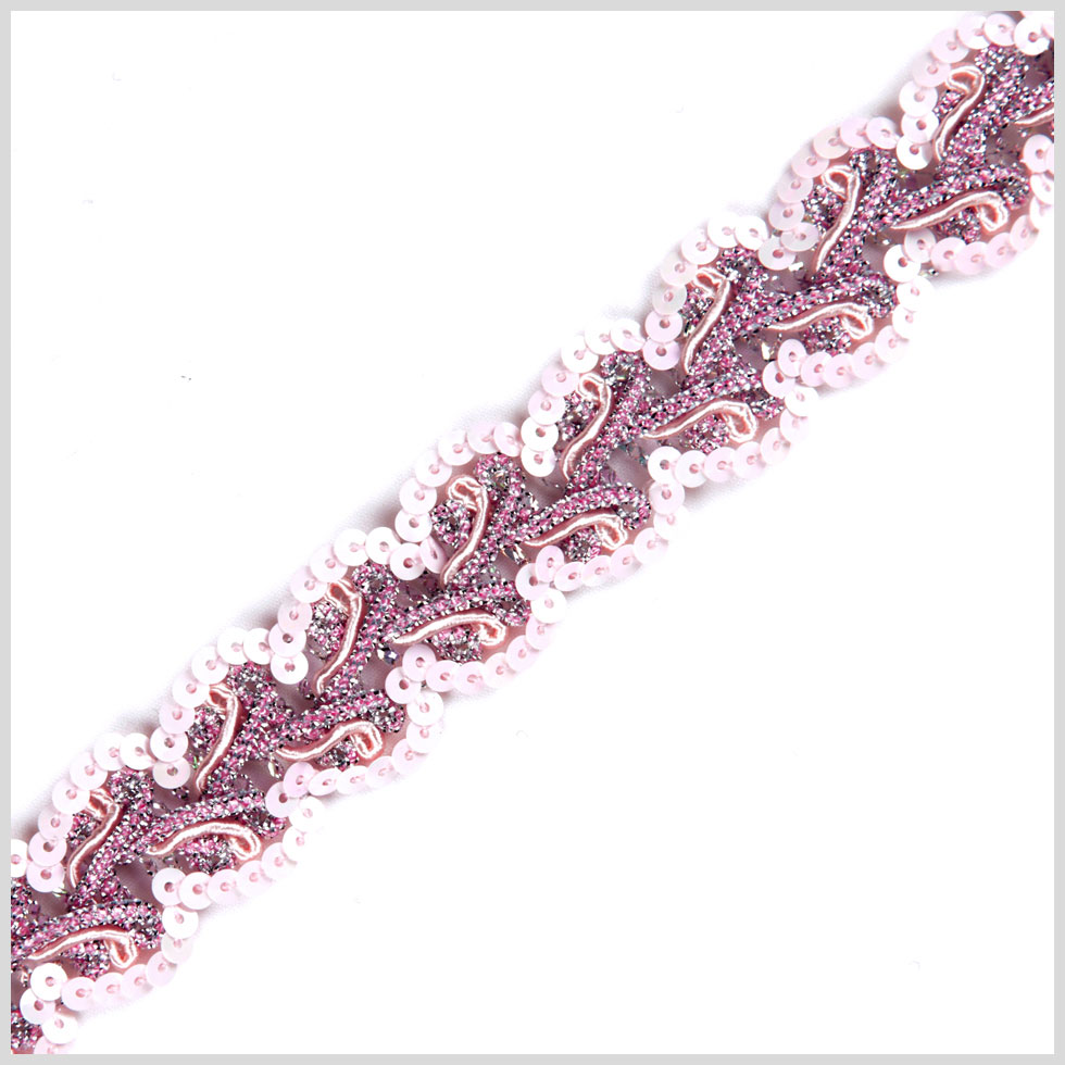 Light Pink/Silver Fancy Sequin Trim Light Pink/Silver Fancy Sequin Trim