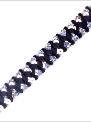 Silver/Black Stretch Sequin Silver/Black Stretch Sequin