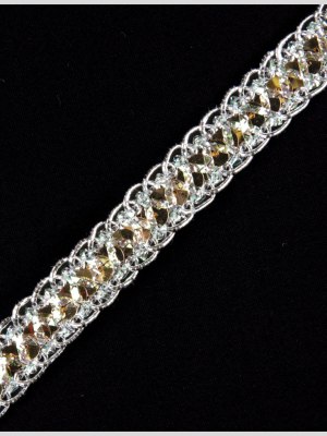 5/8″ Silver Iridescent Fancy Sequin Trim 5/8″ Silver Iridescent Fancy Sequin Trim