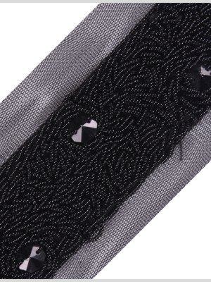 2″ Black Fancy Beaded Trim 2″ Black Fancy Beaded Trim