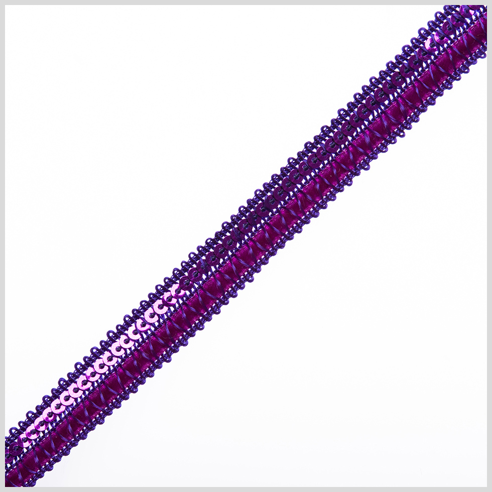 Purple Velvet Sequin Ribbon – 0.5″ Purple Velvet Sequin Ribbon – 0.5″