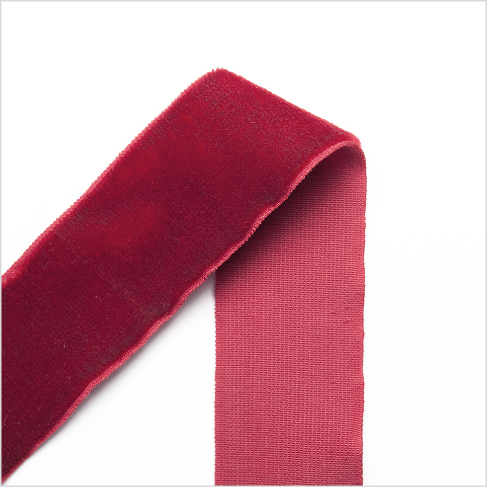 Red Stretch Velvet Ribbon - 0.875"