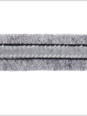 Heathered Gray and Gray Velvet on Wool – 1″ Heathered Gray and Gray Velvet on Wool – 1″