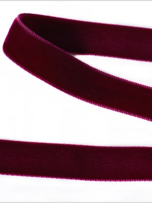 Dark Plum Double Face Velvet Ribbon – 5/8″ Dark Plum Double Face Velvet Ribbon – 5/8″