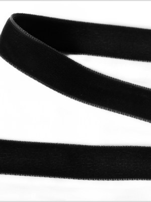 Black Double Face Velvet Ribbon – 5/8″ Black Double Face Velvet Ribbon – 5/8″