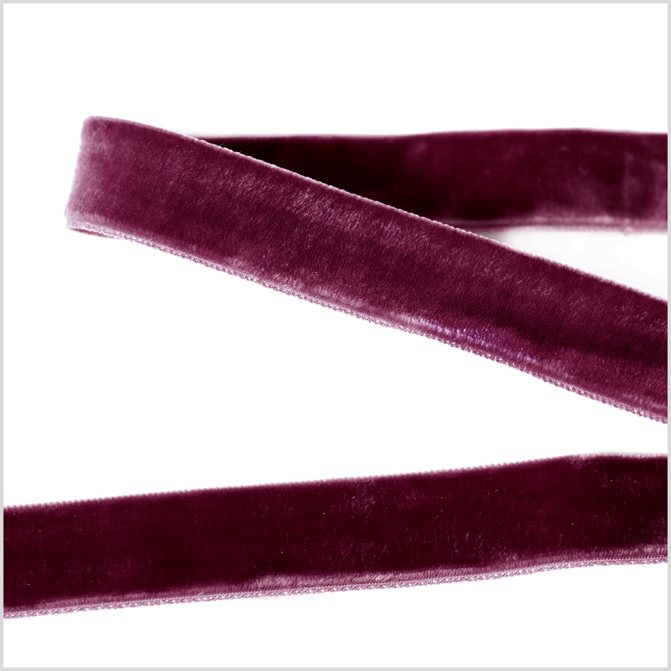 Dark Plum Double Face Velvet Ribbon – 7/8″ Dark Plum Double Face Velvet Ribbon – 7/8″