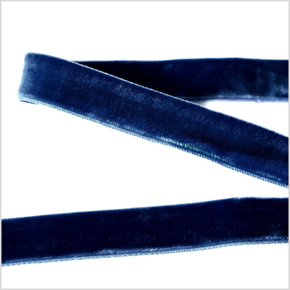 Navy Double Face Velvet Ribbon – 7/8″ Navy Double Face Velvet Ribbon – 7/8″