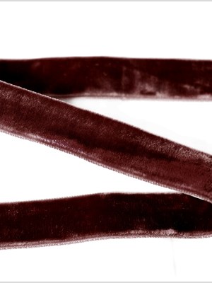 Brown Double Face Velvet Ribbon – 7/8″ Brown Double Face Velvet Ribbon – 7/8″