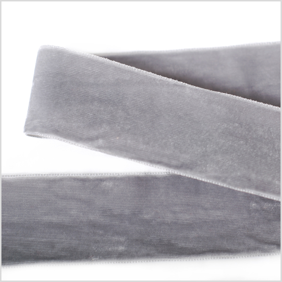 Light Gray Double Face Velvet Ribbon – 1.5″ Light Gray Double Face Velvet Ribbon – 1.5″