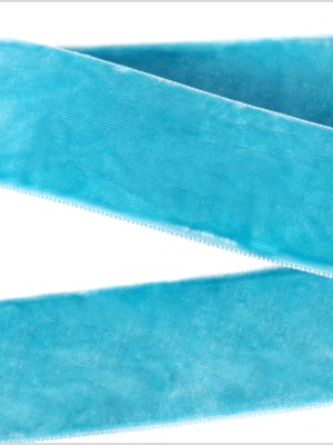 Turquoise Double Face Velvet Ribbon – 1.5″ Turquoise Double Face Velvet Ribbon – 1.5″